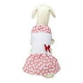thumbnail image 6 of CUECUEPET White / Pink Dress [White Daisy Pattern] with Red Bow for Female / Girl Dogs and Puppies [Multiple Sizes Available], 6 of 6