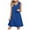Blue, variant on Womens Summer Dresses 2025 V-Neck Sleeveless Side Pockets Dress Sundress Solid Loose Short Flowy Mini Dress(Gift Included),Red ,Size XL