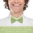 thumbnail image 5 of Men's Classic Pre-Tied Bow Tie Formal Solid Tuxedo, by Bow Tie House (Large, Pistache), 5 of 5