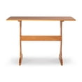 thumbnail image 3 of Linon Varden Nook Dining Table, Farmhouse Trestle Base, Solid Pine, Honey Finish, Compact 4-Person Seating, 3 of 8