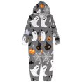 thumbnail image 6 of HJYCHN Suits Family Halloween Pajamas Halloween Family Pajamas Ghost Pumpkin Bat Spider Web Print Hooded Zip Front Long Sleeve Full Length, 6 of 7