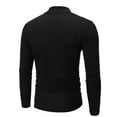 thumbnail image 5 of LNWUY Mens Mock Turtleneck T-Shirt Long Sleeve Solid Pullover Basic Designed Undershirt Stretch Soft Comfortable Breathable Top Black S, 5 of 5