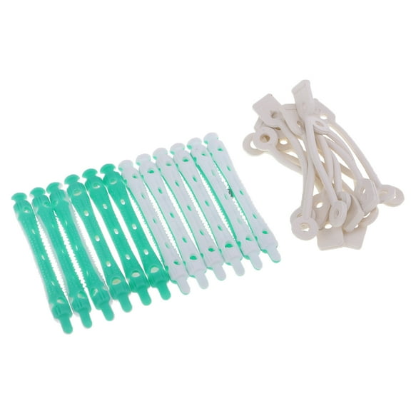 12Pcs Perm Rods Rollers Curlers Pro Hairdressing Perming