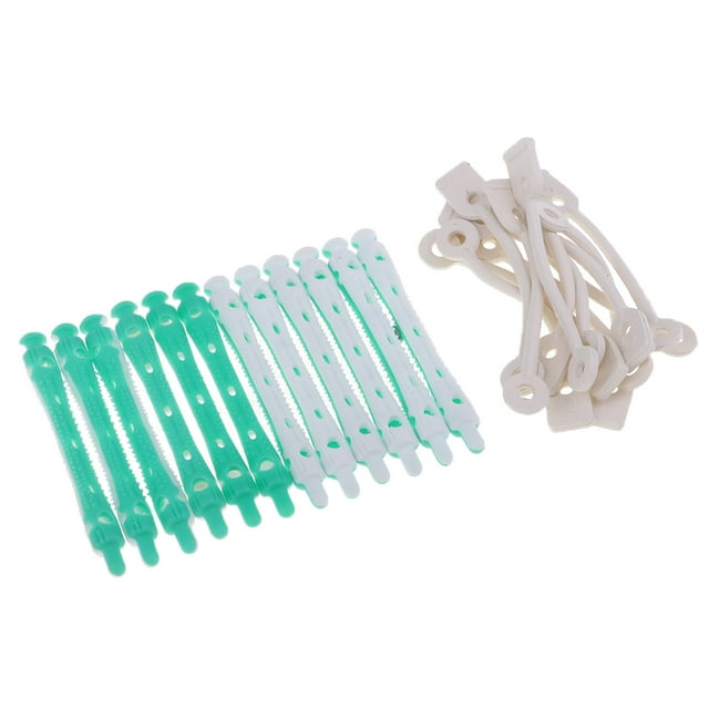 12pcs Hair Curler Clamps Hairdreser Perm Rods Hair Styling DIY Tool, 7 x 0.8cm