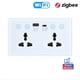 thumbnail image 3 of Enchufe Universal UE, Reino , EE. UU., Tuya, WiFi, Interruptor de de Corriente Inteligente Negro con Puerto USB y Tipo C, Salida Smart Life, 3 of 8