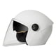 thumbnail image 1 of Casco de motocicleta con doble visera abatible hacia arriba, a prueba de golpes, cálido y cómodo casco integral para hombres y mujeres, color blanco perla, 1 of 5