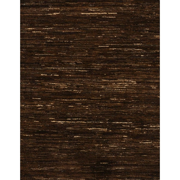 Ahgly Company Indoor Rectangle Abstract Bakers Brown Abstract Area Rugs, 2' x 4'