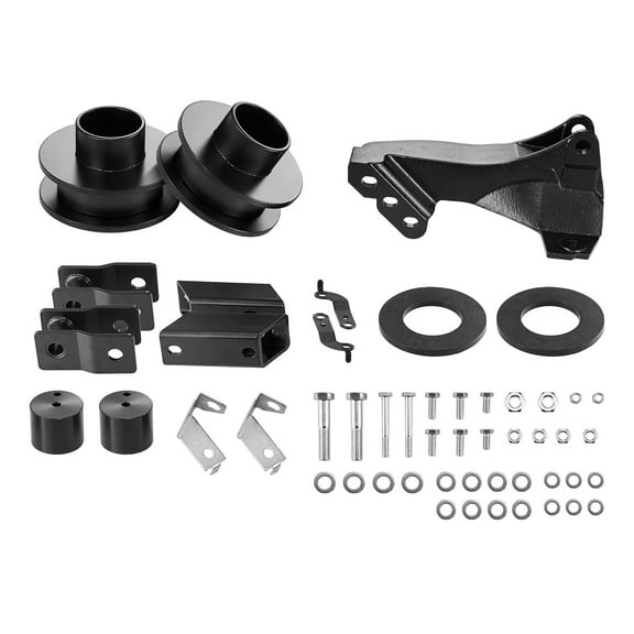 KFFKFF 2.5 Inch Front Leveling Lift Kit for 2011-2023 Ford F250 F350 F450 Super Duty 4WD, Chassis Leveling Kit with Track Bar Bracket, Coil Spacers, Isolators, and Shock Extenders