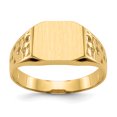 thumbnail image 1 of 14k Yellow Gold 9.0x10.5mm Mens Signet Ring Man   For Dad Mens  For Him, 1 of 11