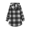 thumbnail image 3 of Ruyang Oversized Plaid Hoodies for Teen Girls Fleece Hooded Pullover Sweatshirt Fall Winter Warm Fuzzy Long Sweater, 3 of 3
