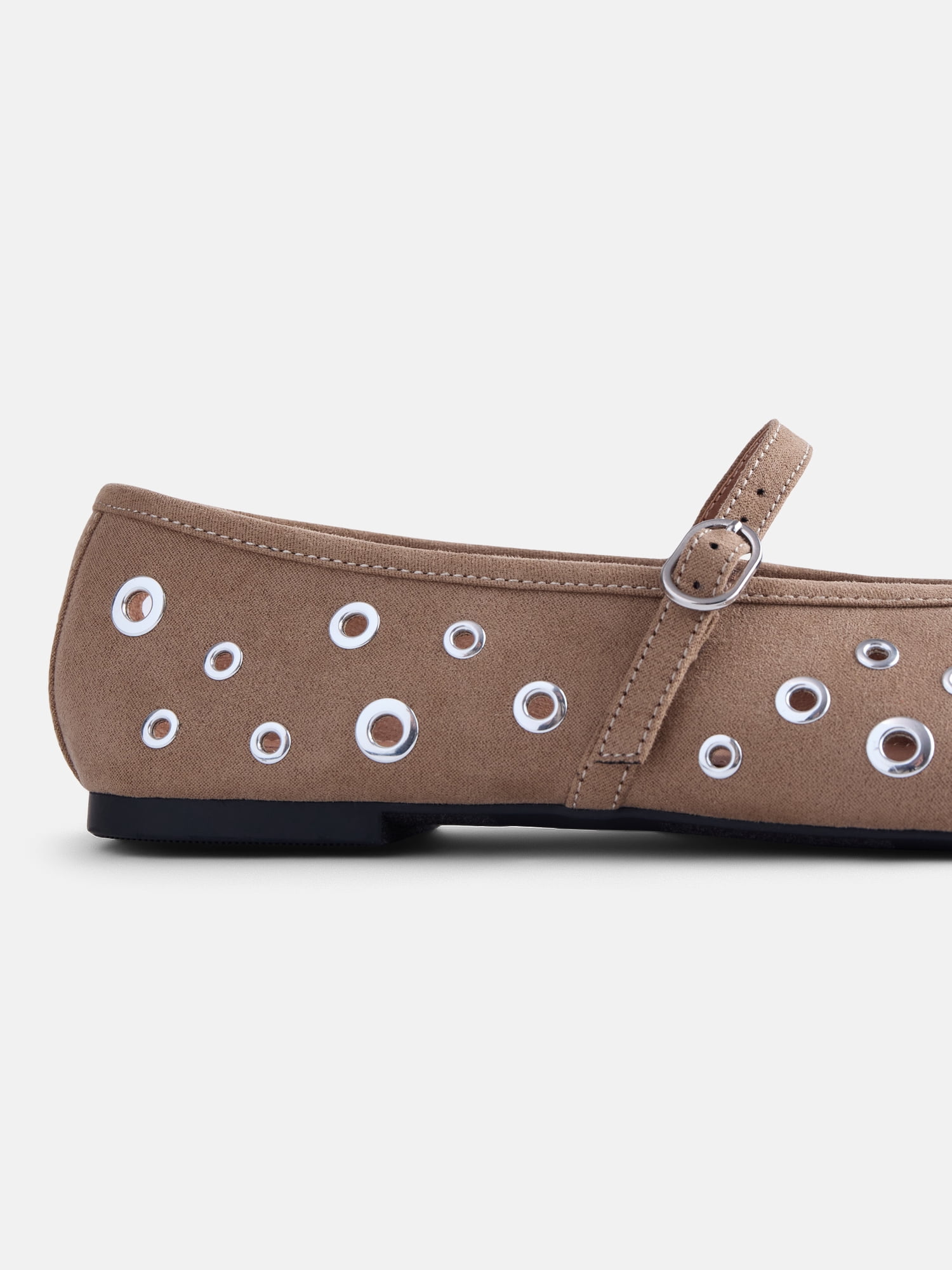 No Boundaries Women's Grommets Mary Jane Flats