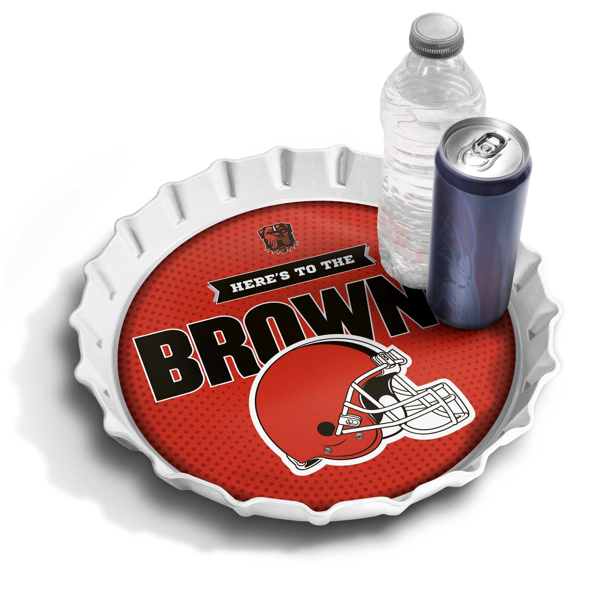YouTheFan NFL Cleveland Browns Bottle Cap Serving Tray