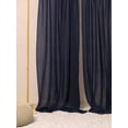 thumbnail image 7 of The Art Box Tie Top Linen Curtains Solid Dark Blue 35w x 84l inch Curtains Living Room Bedroom Drapes Gauze Linen Blended Farmhouse Curtains Pack of 2, 7 of 7