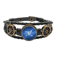 thumbnail image 1 of Honesta, fiel, hermosa, afortunada. Pulsera marina tejida en cuero, 1 of 4