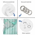 thumbnail image 5 of Aqua Marble Waterproof Fabric Shower Curtain,Modern Abstract Waves Silvery Farmhouse Waterproof Fabric Shower Curtain for Bathroom Curtains Bathtubs Hotel Shower Curtains with 12 Hooks Small 36x72in, 5 of 8