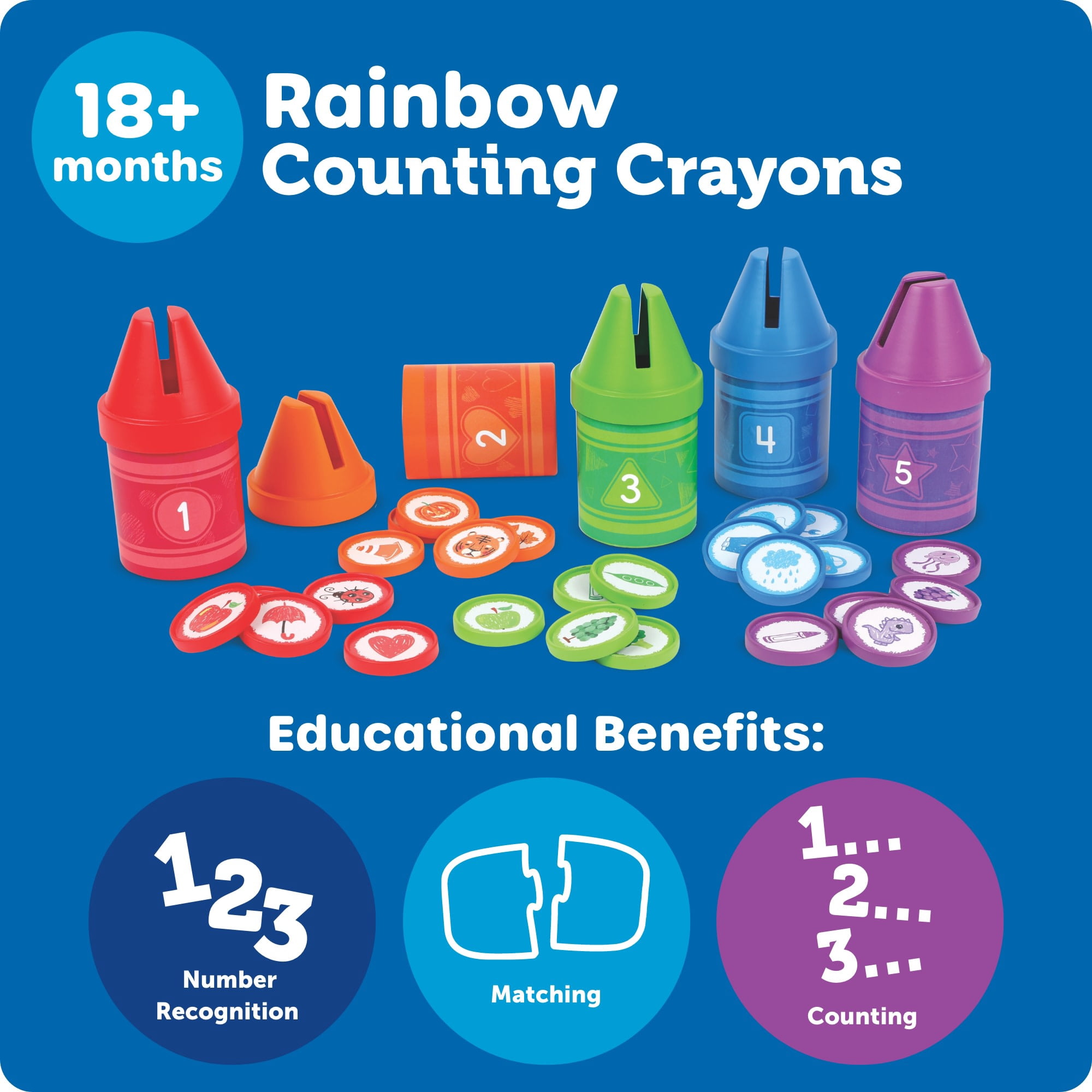 Learning Resources Counting Crayons - Counting Activities, Ages 18 Months +