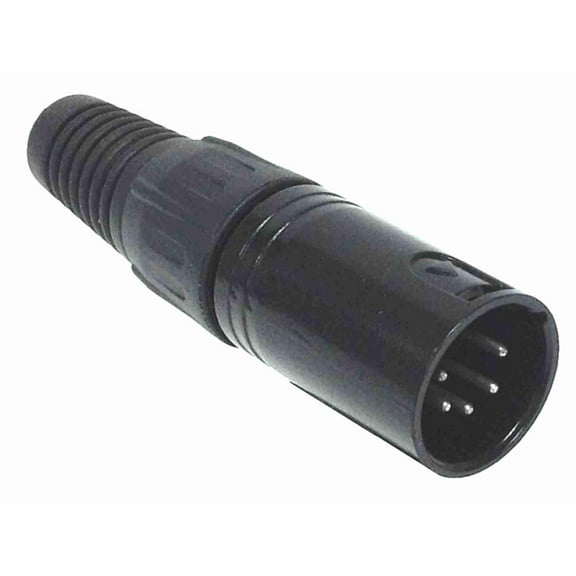 5 pin Male XLR Connector - Black