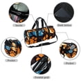 thumbnail image 2 of Dog Paw Print Duffle Soccer Bag: 17.7" Sports Travel Tote with Interior Zipper Pocket and Large Capacity, 2 of 6