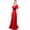 Red/Black, variant on Evanese Women's Elegant Slip on Short Sleeves Evening Party Formal Long Dress