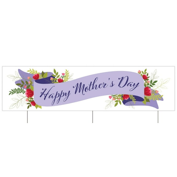 Plas Jumbo Happy Mothers Day Yard Sign