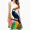 thumbnail image 2 of Tropical Toucan Vibrant Leaves Art Dress Elegant Party Dresses Evening Dresses Women Dress Sleeveless Dress Ladies Dresses, 2 of 4