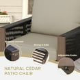 thumbnail image 5 of COOS BAY 5PCS Patio Conversation Sets, Natural Real Wood Cedar Chair with Cushion and Side Table, Ottomans, for Garden, Backyard, Beige, 5 of 10
