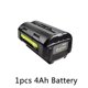thumbnail image 1 of Para Ryobi 4.0Ah 40V Batería Recargable de Iones de Litio para Ryobi RY40502 RY40200 40V Batería Inalámbrica para Herramientas Eléctricas OP4050 OP4026 OP40401, 1 of 9