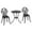 Black, variant on Outsunny 3 Pieces Patio Bistro Set for Balcony, White