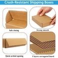 thumbnail image 3 of 50 Pack Small Corrugated Cardboard Boxes for Packing and Mailing, Literature Mailer (Internal Size: 6x4x1 Inch), 3 of 7