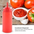 thumbnail image 2 of Botellas para exprimir salsa, 460 ml 10 unids/set Contenedor de condimentos recargable Dispensador de condimentos para salsa Aceite Crema Vinagre(Rojo), 2 of 11