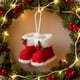 thumbnail image 4 of Ornamentos de Navidad Blancos 10x8.5x7.5cm / 3.9x3.3x2.9In Colgante de Peluche, 4 of 7