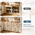 thumbnail image 4 of Pink Rose Fall Cabinet Curtain 32"Wx55"L,Dustproof Pantry Door Curtain with Self Adhesive Tape,Thanksgiving Vintage Pastoral Floral Tall Storage Cover Privacy Drape for Bathroom Kitchen Laundry Room, 4 of 9