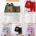 thumbnail image 3 of KPOPLK Kid Boy Clothes Truck Printed Long Sleeved Hoodies Sweatshirt + Pants Fall Winter Outfits Set for Boy 2-8Years(7-8 Years,Red), 3 of 6