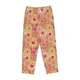 thumbnail image 4 of Xecao Yellow Flowers Women's Straight Lounge Pajama Pants: The Epitome of Relaxed Sleepwear, 4 of 9