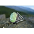 thumbnail image 2 of Roarsilver Jade Stone Ring for Men and Women-Gemstone Ring-Best Friend Gift-Unique Stone Ring | 7.5, 2 of 4