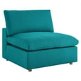 thumbnail image 2 of Modway Commix Down Filled Overstuffed Armless Chair, Teal, 2 of 8