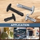 thumbnail image 2 of Tornillos autorroscantes de acero al carbono de alta calidad, revestimiento de óxido negro para una mayor durabilidad, cabeza de armadura para una fácil instalación, funcionalidad de perforación y, 2 of 7