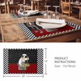 thumbnail image 3 of Placemats Set of 6, Red Black Chef Woven Placemat, Linen Place Mats for Kitchen/Dining Tables, Cartoon Cute Watercolor Cooking Plaid Washable Table Mats for Party, 3 of 8