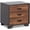 Walnut & Espresso, variant on HomeStock Art Nouveau Allure Nightstand, Unique Leg Design with Classic Finish and Metal Hardware, Functional Style for Any Room, Bedside Storage Nightstand-Color:Walnut
