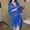 Blue, variant on Mrasaso Women's Lace-Trim Silk Robes Bride Bridesmaid Kimono Satin Bathrobe V Neck Sleepwear with 3/4 Sleeve on Clearance