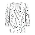 thumbnail image 6 of cocolona Womens Summer V Neck 3/4 Sleeve Tops Dressy Casual Blouses Fashion Casual Loose Floral Print T-shirts Trendy Tops 2025, 6 of 7