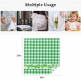 thumbnail image 5 of Cloth Napkins Set of 6 - 20x20 Inches, St. Patrick's Day Washable Reusable Table Napkins, Spring Lucky Grass Sage Green Buffalo Plaid Soft Absortbent Dining Napkin for Party Wedding Hotel Restaurant, 5 of 8