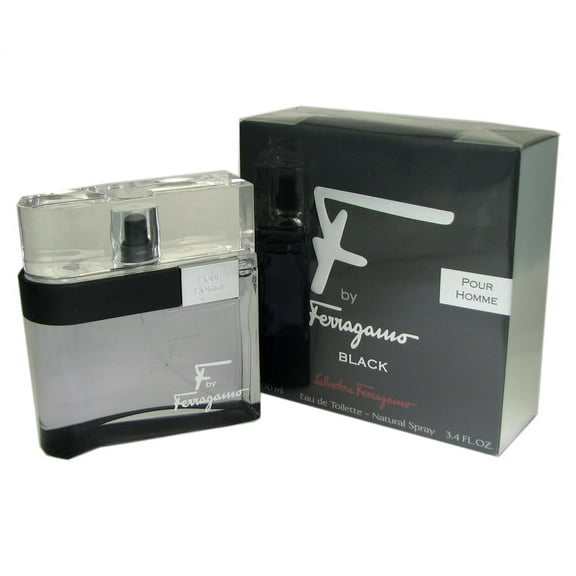 Ferragamo F Black, Eau de Toilette, Cologne for Men, 3.4 fl oz