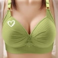 thumbnail image 2 of Ashirexll Women's Bras Full Coverage,Woman's Printing Gathered Together Large Size Daily Bra Underwear No Rims,Plus Size Bras for Womens,Green,L, 2 of 5