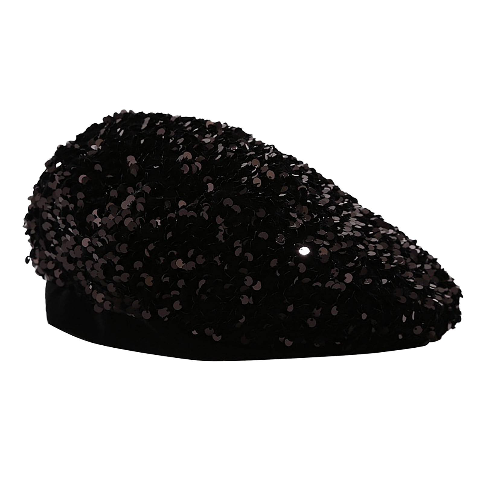 Mnycxen Autumn and Winter Sequins Beret 