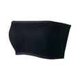 thumbnail image 2 of Tween Girl's Strapless Bra Bandeau Tube Sports Comfortable Developmental Underwear Bras with Pad Sports Bra Non Removable Pads Black XL, 2 of 4