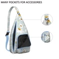 thumbnail image 4 of Yellow Bloom Sling Backpack - Vibrant Daisy Flower Pattern Crossbody Bag, Fashion Forward, 4 of 4