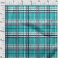 thumbnail image 2 of oneOone Cotton Cambric Turquoise Blue Fabric Madras Check Sewing Craft Projects Fabric Prints By Yard 56 Inches Wide, 2 of 4