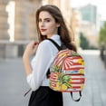 thumbnail image 6 of FORMRS Mini Backpack Purse for Women Quilted Travel Daypack Casual Shoulder Bag, Striped Lemon, 6 of 7