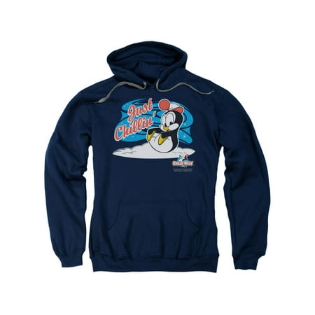 Chilly Willy Penguin Funny Cartoon Character Just Chillin Adult Pull-Over Hoodie